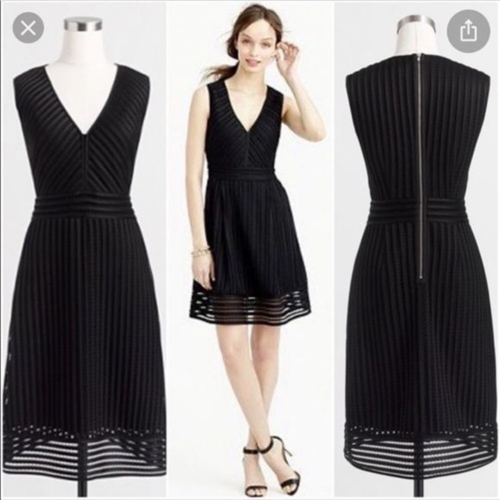 J. Crew v neck black dress